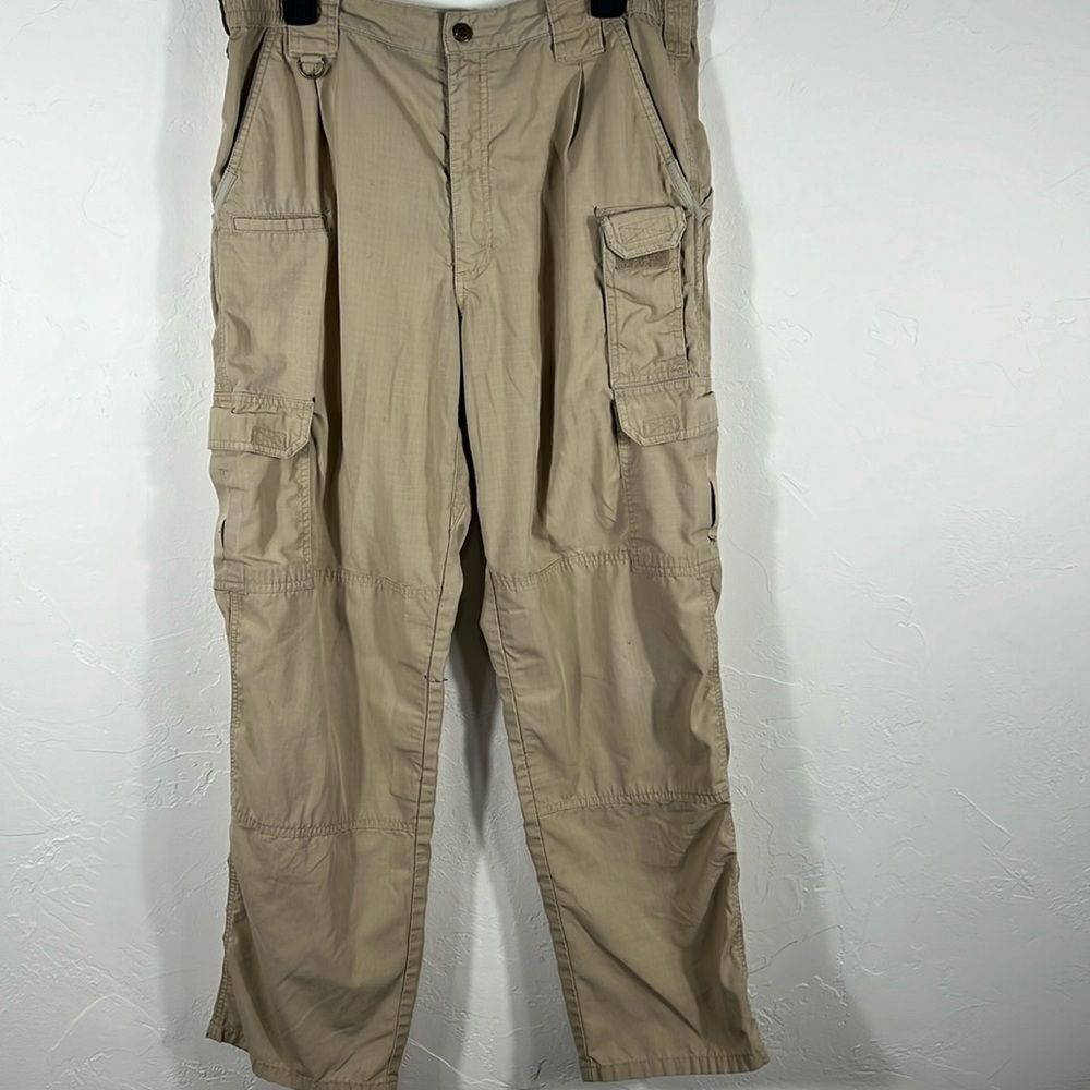 🔥 5.11 Tactical ABR‎ Pro Cargo Khaki Pants Men Ripstop Straight Fit 34x32 - GUC